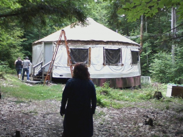 The main yurt.  Where we will be living.