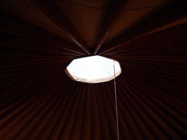 The yurt center ring.