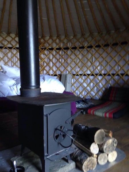 We have a basic wood burner in the Yurt.