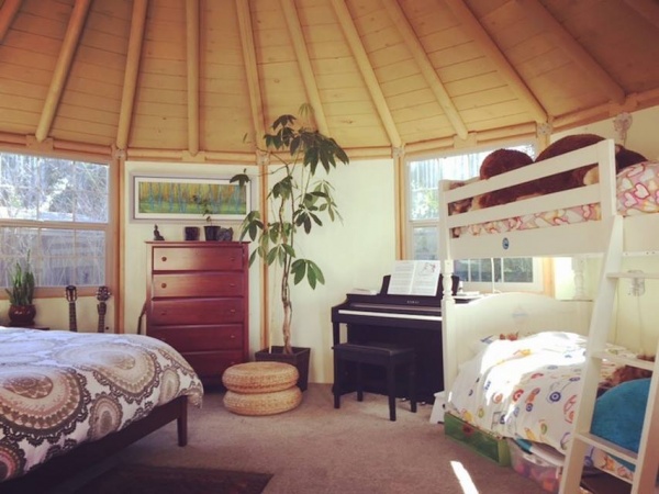 Yurt Cabins make perfect backyard Airbnb's or granny houses!