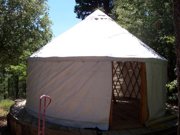 Yurt camping in Big Sur