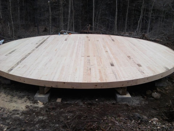 Yurt deck finished.