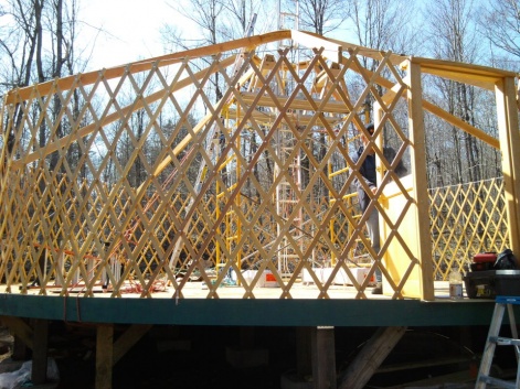 Yurt frame.