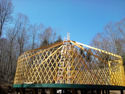 Yurt frame.