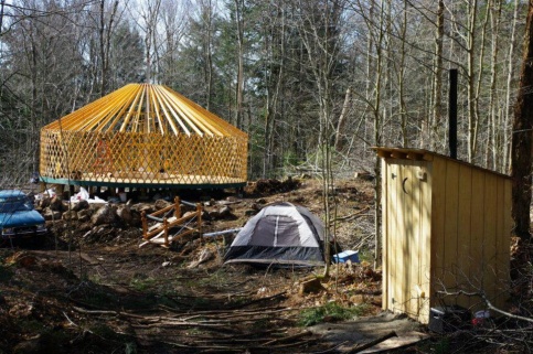 Yurt frame.