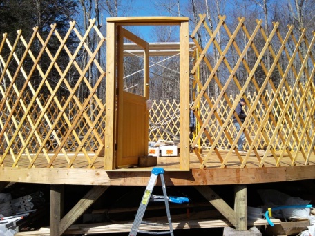Yurt lattice. and door.