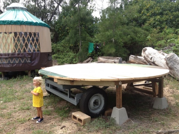 Yurt on Trailer Construction