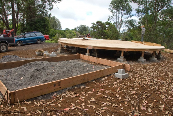 Yurt platform in Ahualoa