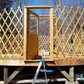Yurt lattice. and door.