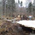 Yurt deck construction.