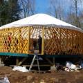 Yurt with liner attached.