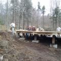 Yurt deck construction.