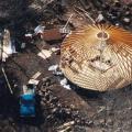 Aerial shots of the yurt.