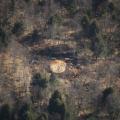 Aerial shots of the yurt.