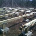 Yurt deck construction.