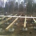 Yurt deck construction.