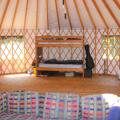 The bunk beds at our yurt.