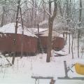 The warmth inside my yurts felt so good on days like this~ with my wood stove could get temp to 80 degrees while freezing outside