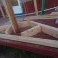 Cut the frame parts and laid out on deck. Made three pieces.