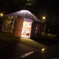 The original 16' yurt set up in my host's yard in Portland, Oregon!
