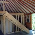 Stairs to loft, bathroom behind