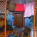 After 6 hours on horseback in the rain to get here, we were very happy to have a fire and a warm yurt to dry out in. Y3