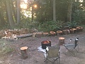 Fire pit outside the yurt!