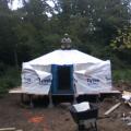 getting that tyvek on over the insulation before it rains!