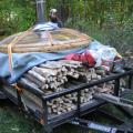 Two Girls Yurts arriving for the raising!