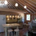 Kitchen with loft above