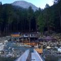 Our home with the yurt on the right.