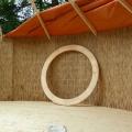 reed panel yurt inside