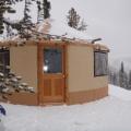 The Mt. Zimmer yurt operated by Beartooth Powder Guides, SW Montana.